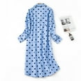 thumbnail image 4 of NAFUU Nightgowns for Women Soft Sleepwear Autumn Winter Pajamas Dress Long Sleeve Sleepshirt Button Down Nightgown Casual Sleeping Shirts Nightdress Soft Xmas Pajamas, 4 of 5