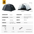 thumbnail image 4 of Carpa de Camping ONETIGRIS Stella 4 Estaciones para 2 Personas Impermeable, 4 of 7
