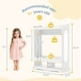 thumbnail image 4 of Curipeer Kids Dress Up Storage with Mirror, Wood Armoire Wardrobe Closet for Bedroom,White, 4 of 8