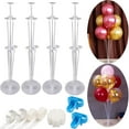thumbnail image 1 of Coolmade Balloon Stand Holder Kit,Ballon Column Stand Including 28 Sticks 28 Cups and 4 Base Table Desktop Holder Durable and Reusable for Birthday Wedding Party Decorations Supplies(4 Set), 1 of 7