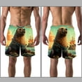 thumbnail image 3 of luoweisi Men's Beach Shorts Quick Dry Swim Trunks with Mesh Lining Sea Lion L, 3 of 5