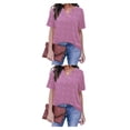 thumbnail image 4 of Blusa con cuello en V Minnieouse Floral manga corta holgada verano mujer S M L XL XXL, 4 of 6