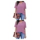 thumbnail image 1 of Blusa con cuello en V Qarigey Floral manga corta holgada para mujer verano trabajo viaje, 1 of 6