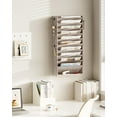 thumbnail image 6 of Wall File Organizer, 10-Tier Hanging Mail Organizer, Wall Mount File Holder with 4 Side Hooks, Industrial Mail and Storage Organizer, Wooden Vertical Hanging Holder for Office, Greige, 6 of 18