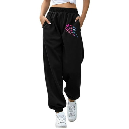

gvdentm Scrub Pants For Women Womens Casual Loose Elastic Waist Cotton Trouser Cropped Wide Leg Pants