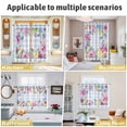 thumbnail image 5 of Spring Easter Kitchen Curtains Window Panels, Watercolor Flower Eggs Berry Leaf Blue Plaid Insulated Window Treatment Curtain, Grommet Curtains for Bedroom/Living Room/Bathroom, 2 Piece 52"Wx72"L, 5 of 8