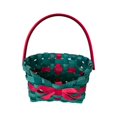 thumbnail image 1 of Cesta navideña,Cesta de regalo navideña creativa y reutilizable,Cesta tejida Cesta de dulces vacía Fiesta,Cesta navideña con lazo multifunción,Cesta de Bolsa verde sin transparencias, 1 of 8