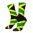thumbnail image 2 of Women Colorful Crew Socks Jamaican Flag Novelty Fun Socks For Mens, 2 of 7