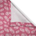 thumbnail image 3 of Ambesonne Bohemian Kitchen Curtains, Curly Feathers Drawing, 55"x45", Pastel Pink and White, 3 of 3