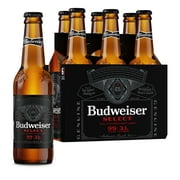 Budweiser Select American Lager Beer 6 pack 12 fl oz Glass Bottles 4.3% ABV