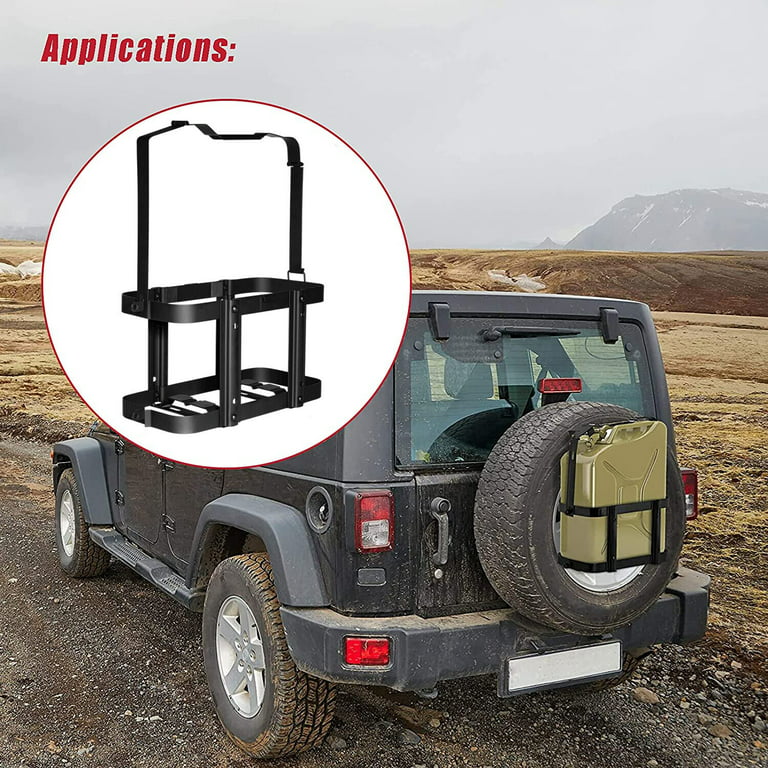 SPARKWHIZ Jerry Gas Can Holder, 5 Gallon / 20 Liter Steel Jerry Can Mount  Brackets