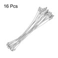 thumbnail image 3 of Uxcell 16pcs Wire Keychain Cable 6" Plastic Coated 1.5mm Stainless Steel Key Ring Cable Loop Rings Transparent, 3 of 7