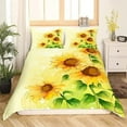 thumbnail image 1 of YingD Sunflower Duvet Cover Set Single Size Yellow Floral Kids Girls Bedding, 1 of 5