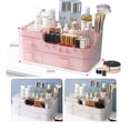 thumbnail image 2 of Caja de almacenamiento de cosméticos, caja for el hogar, escritorio, a prueba de polvo, gran capacidad, tocador, estante de almacenamiento for productos de cuidado de la piel, 2 of 4