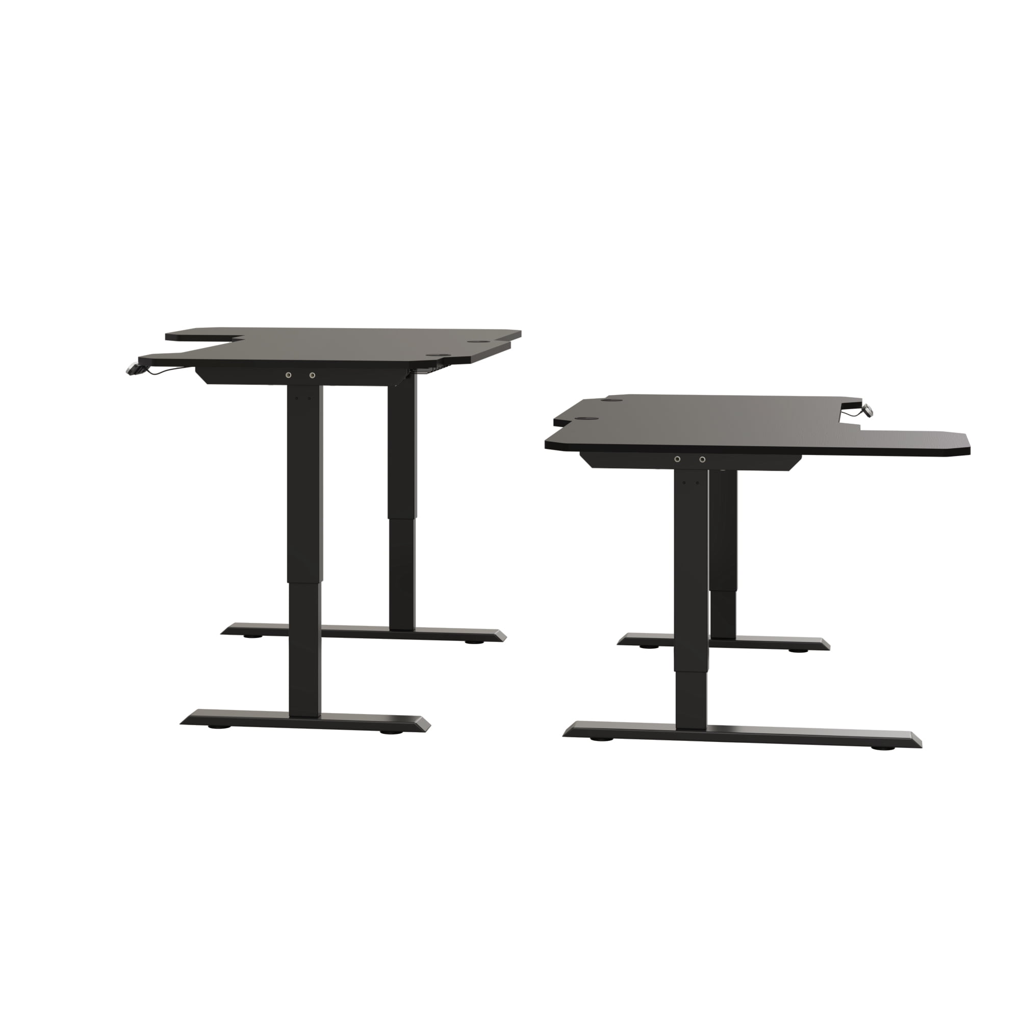 MXTARK Electric Standing Desk,Height Adjustable Computer Desk Sit Stand Desk, L-Shaped,Black Finish,59"