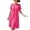 Hot Pink, variant on Summer Dress for Women Maternity Midi Dress Crew Neck Short Sleeve A Line Sundress Loose Long Dress Baby Shower Pregnancy Dresses for Photoshoot Vacation Maternity Clothings