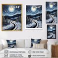 thumbnail image 4 of Designart "Frosty Road Leading into Winter's Embrace I" Landscapes Canvas Wall Art - Modern Blue Road Bedroom Canvas Wall Art, 4 of 6