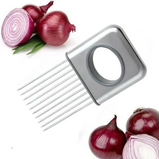 BEITESTAR Onion Holder Slicer Cutter - Stainless Steel Onion Holder for  Slicing and Chopper Vegetables, Carrots, Potatoes, Tomatoes, Fruits with  Ease