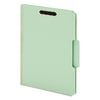 Pendaflex Earthwise Heavy-Duty Pressboard Folders, 1/3 Cut, Letter, Green, 1" Exp., 25/Box