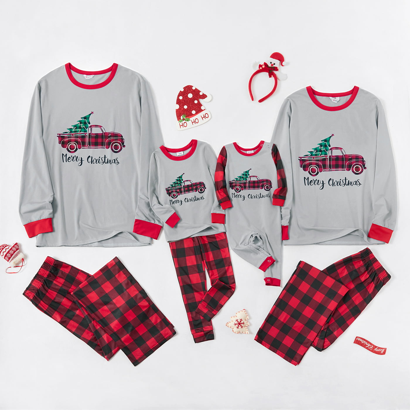 PatPat Plaid Truck Carry Christmas Tree' Family Matching Pajamas Sets,Unisex,Sizes Baby-Kids-Adult,2-Piece - Walmart.com