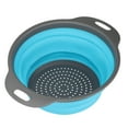 thumbnail image 4 of Washing Basket Kitchen, Long-lasting Collapsible Drain Basket Wide Application Heat-resistant  For Vegetable Colander For Kitchen Blue Large, 4 of 8