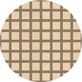 thumbnail image 1 of Ahgly Company Indoor Round Patterned Dark Gold Brown Area Rugs, 3' Round, 1 of 6