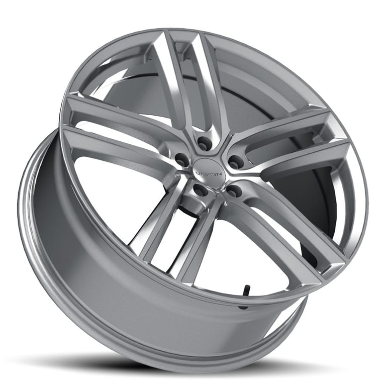 22x9 Vision 475 Clutch Hyper Silver Wheel 5x120 (35mm) - Walmart.com