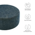thumbnail image 5 of Callum Large 38" Round Woven Heathered Fabric Upholstered Ottoman, 5 of 7