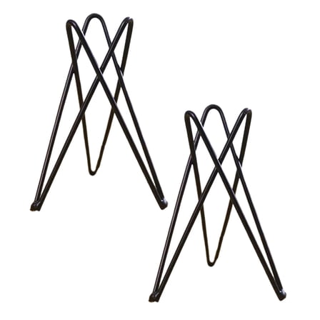 Worgeous  2 Pc Air Pineapple Stand Plant Pedestal Plants Pots Indoor Black