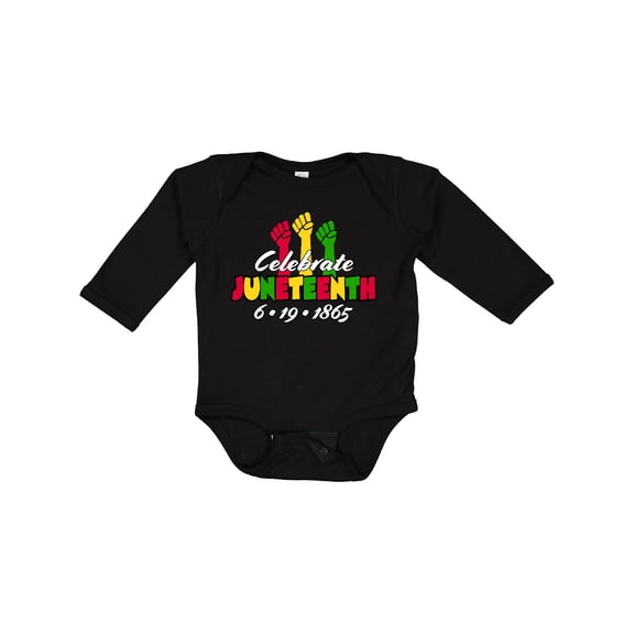 Inktastic Celebrate Juneteenth 6-19-1865 Boys or Girls Long Sleeve Baby Bodysuit