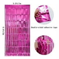 thumbnail image 3 of KIRIKOU Pack of 3 Rose Red Foil Fringe Curtains Backdrop Party Decoration, 3.2ft x 6.5ft Metallic Tinsel Curtain Photo Backdrop for Birthday Bachelorette Party Bridal Baby Shower Decorations, 3 of 4