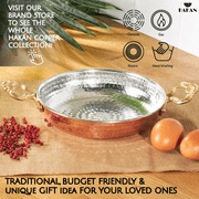 Hakan Copper Egg Pan for Cooking, Handmade Small Frying Pan, Hammered Skillet, 9.4” (24 cm)
