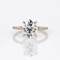 thumbnail image 2 of Cora Jewellery 2.75CT Hidden Halo Oval Moissanite Engagement Ring For Women, 18K Yellow Gold, 2 of 7