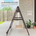 thumbnail image 3 of Outsunny Wooden Porch Swing Frame, A-Frame Swing Stand with Reinforced Bars, Hanging Chair Stand Only for Backyard, Patio, Lawn, Garden, 3 of 9
