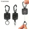 thumbnail image 1 of YUANTOOSE 1pc Outdoor Mountaineering Carabine, Waterproof And Durable Buckle, Telescopic Steel Wire Rope Keychain, 1 of 4