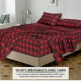 Ruvanti Flannel Sheets Queen Size 100 Cotton Brushed Luxury Bed Sheet Sets Deep Pockets 16