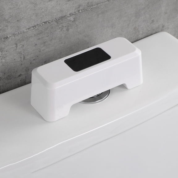EXHUMKY Hands-Free Toilet Flush Lever, White ABS Plastic, Easy Installation, Bathroom Accessory for Home Convenience and Hygiene