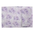 thumbnail image 2 of S4Sassy Purple Rose Floral Everyday Washable Placemats With Napkins Dining Table Decor, 2 of 3