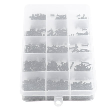 

Hex Countersunk Screw 481 Pcs Carbon Steel Hexagonal Countersunk Screw Nut Kit M2 M2.5 Hex Flat Head Screw Nut Kit