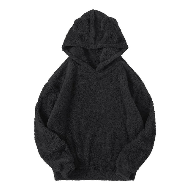 MHFRRA Oversized Hoodie Men Men's Rabbit Ear Hooded Warm Sweater Sweater Sweater XL