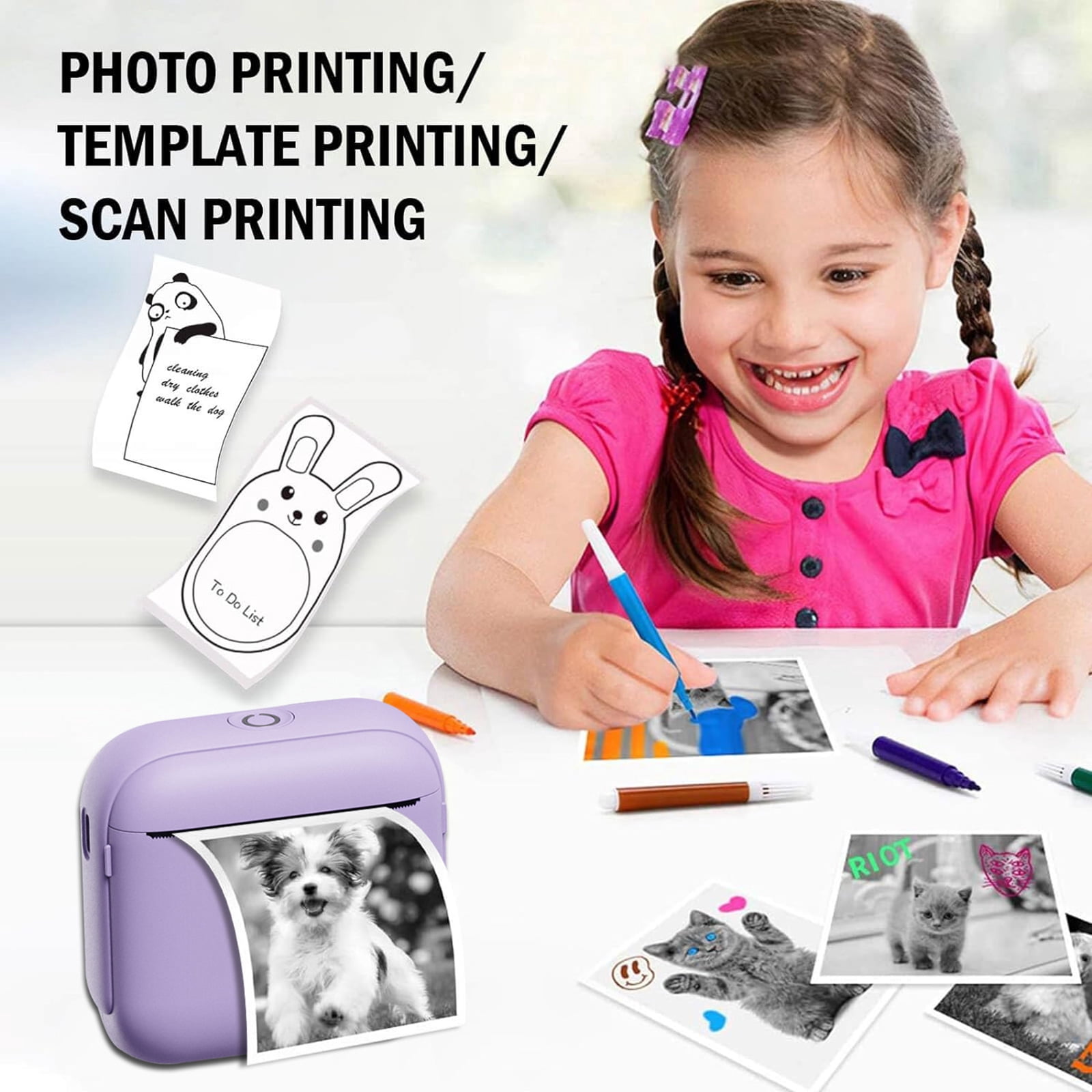 Rechargeable Portable Miniature Sticker Printer For Instants Label Receipt Photo Printing Easy Wireless Operations