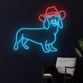 thumbnail image 3 of Handmadetneonsign Dachshund Cowboy Led Sign, Dachshund Cowboy Neon Sign, Wall Decor, Dachshund Dog, 3 of 5