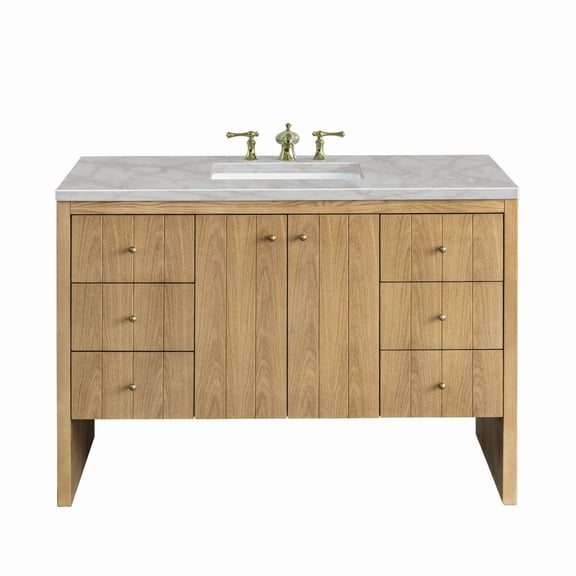 James Martin Vanities 435-V48-3Vsl Hudson 48" Free Standing Single Basin Poplar Wood
