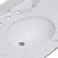 thumbnail image 4 of 19"x16" Oval Undermount White Ceramic Lavatory Vanity Sink Acid-Resistant Solid Construction Modern Look for Bathroom, 4 of 6