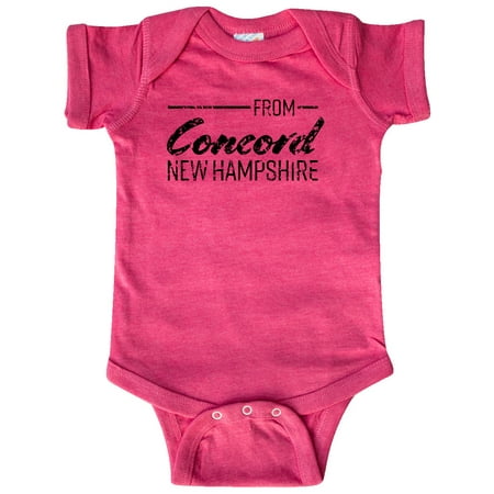 

Inktastic From Concord New Hampshire in Black Distressed Text Gift Baby Boy or Baby Girl Bodysuit