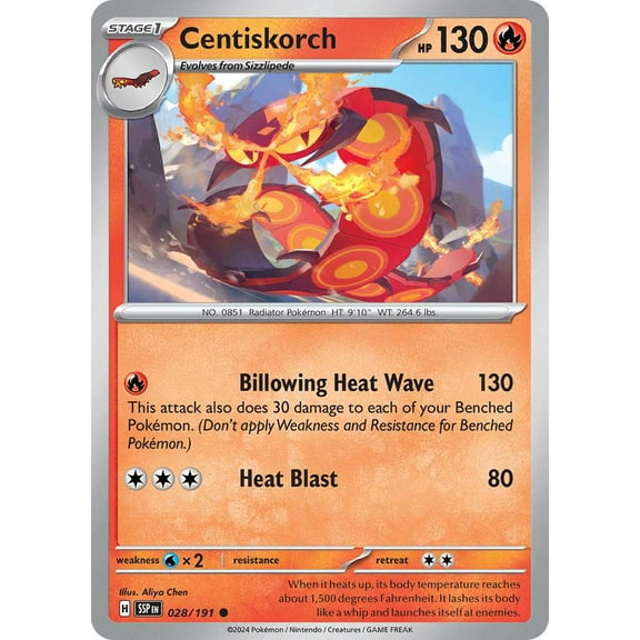 Pokemon Surging Sparks Common Centiskorch #28