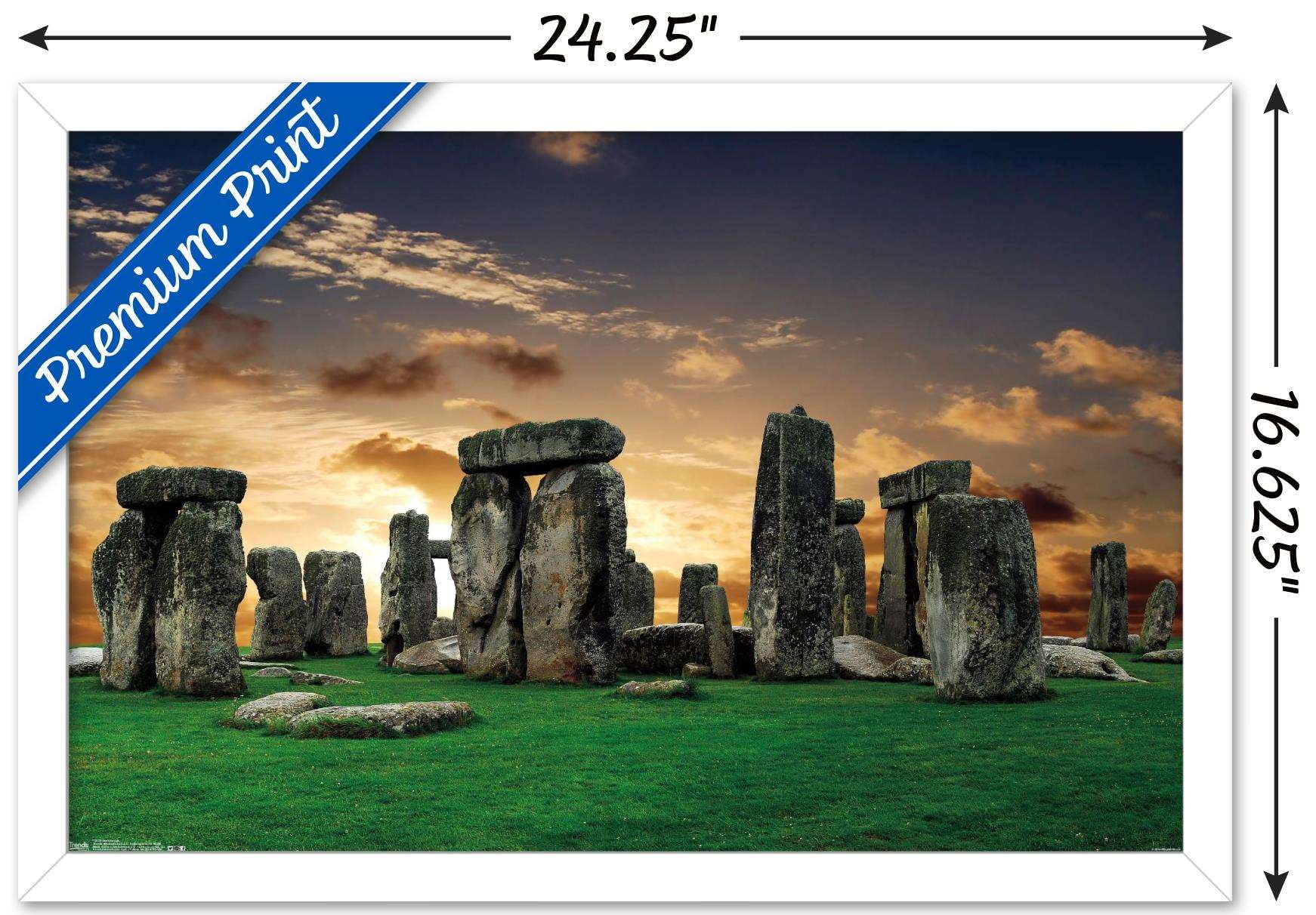 Stonehenge Wall Poster, 14.725" x 22.375", Framed
