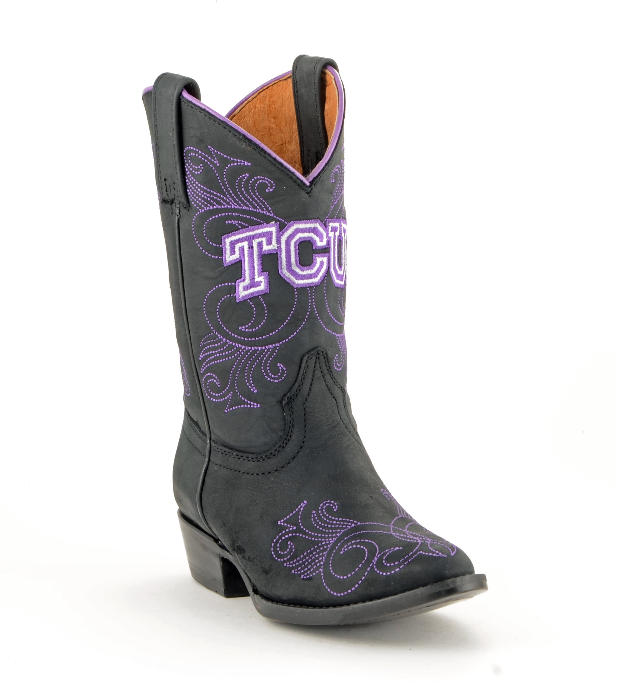 Gameday New Girls Leather Texas Christian Western Cowboy Boots by GameDay Boots