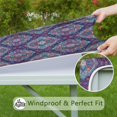 thumbnail image 6 of Vibrant Bohemian Pattern Square Table Cover with Elastic Edge for Outdoor Indoor Use, 6 of 6