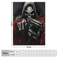 thumbnail image 4 of Orinice Skull Gothic Art Warm Lightweight Blanket Soft Fleece Blankets for All Seasons - Perfect Decor for Living Rooms, Sofas, and Offices - Multiple Sizes Available 40x50in, 4 of 6